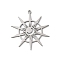 201 Stainless Steel Pendants, Sun Charms, Stainless Steel Color, 30x26.5x1mm, Hole: 1.4mm