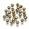 Brass Beads, Round, Nickel Free, Unplated, 5x4.5mm, Hole: 1.5mm