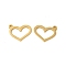 PVD Vacuum Plating 201 Stainless Steel Pendants, Heart Charm, Real 18K Gold Plated, 14x16.5x1mm, Hole: 1.4mm