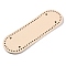 Imitation PU Leather Bottom, Oval with Alloy Brads, Litchi Grain, Bag Replacement Accessories, Creamy White, 30x10x0.4~1.1cm, Hole: 5mm