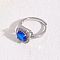 Flat Round Brass Micro Pave Cubic Zirconia Finger Rings, Platinum, Inner Diameter: 20mm