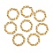 Aluminum Quick Link Connectors, Twisted Round Ring, Goldenrod, 24~24.5x3.5~4mm, Inner Diameter: 17~17.5mm