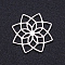 Non-Tarnish 201 Stainless Steel Filigree Joiners Links, Laser Cut, Flower, Stainless Steel Color, 15.5x15.5x1mm