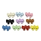 Spray Painted Alloy Pendants, Lead Free & Cadmium Free, Bowknot Charms, Mixed Color, 11x16.5x4mm, Hole: 1.2mm