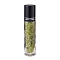 Glass Roller Ball Bottles, Essential Oil Refillable Bottle, with Peridot Chip Beads, for Personal Care, 107x15mm, Beads: 3x11~3x7mm, Capacity: 10ml