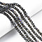 Electroplate Glass Beads Strands, AB Color Plated, Faceted, Rondelle, Gray, 10x8mm, Hole: 1mm, about 60~61pcs/strand, 46~48cm