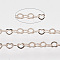 Brass Heart Link Chains, Soldered, Cadmium Free & Nickel Free & Lead Free, with Spool, Rose Gold, 1.8x2.4x0.4mm, about 9.84 Feet(3m)/Roll