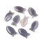 Natural Grey Agate Pendants, Fish Charms, 23.5~24.5x12x5~6mm, Hole: 2mm