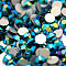 Glass Flat Back Rhinestone, Grade A, Back Plated, Faceted, AB Color, Half Round, Emerald, 2.7~2.8mm