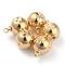 Brass Links, Long-Lasting Plated, Round, Real 24K Gold Plated, 12.5x9.5~10mm, Hole: 1.4mm