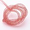 Mesh Tubing, Plastic Net Thread Cord, with Silver Vein, Red, 8mm, 30 yards/Bundle