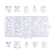 Transparent Glass Cabochons, Mixed Shapes, Clear, 13.5x7x3cm