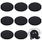8Pcs EVA Cloth Round Fascinator Hat Base for Millinery Magic, Black, 110x3mm