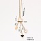 Stylish Stainless Steel & Plastic Heart Tassels Pendant Necklaces, with Cable Chain for Women Girl, Colorful, 15.75 inch(40cm)