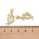 Латунные микропаве прозрачные подвески с фианитом KK-B083-30G-3