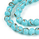 Выпечка окрашенные стеклянные бусины пряди X1-DGLA-N010-8mm-03-3