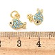 Латунные микро проложить кубического циркония подвески X-KK-U056-19G-3