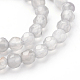 Серые натуральные бусины из агата  G-G067-4mm-1-3