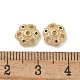 Латунные микро проложить кубического циркония Шапочки ZIRC-F141-18G-01-2