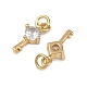 Латунные микро проложить кубического циркония подвески KK-I358-066G-01-2