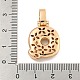 Латунные микропаве прозрачные подвески с фианитом KK-B099-01G-Q-3
