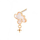 Серьги из латуни с микропейвом и прозрачным фианитом KK-T062-220G-NF-4