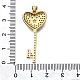 Латунные микропаве прозрачные подвески с фианитом KK-V010-28G-3