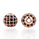 Стойки обшивки латунь кубического циркония бусы ZIRC-S001-8mm-B01-2