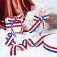 Полиэстер Grosgrain ленты SRIB-WH0009-02B-3