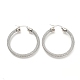 Серьги-кольца из нержавеющей стали марки 304 EJEW-C501-12P-B-1