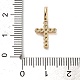 Латунные микропаве прозрачные подвески с фианитом KK-H493-03G-03-3
