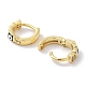 Латунные серьги-кольца из прозрачного кубического циркония EJEW-L269-132G-3