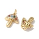 Латунные микропаве прозрачные подвески с фианитом KK-Q031-24G-2