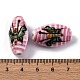 Овальные бусины Lampwork ручной работы LAMP-G137-D07-3