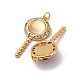 Латунные микро проложить кубического циркония подвески KK-U076-04G-2