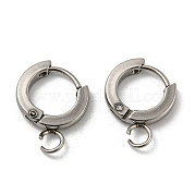 Фурнитура для сережек-колец huggie hoop из нержавеющей стали 201 STAS-A167-01E-P