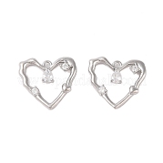 Подвески из латуни с прозрачным стеклом KK-N254-56P