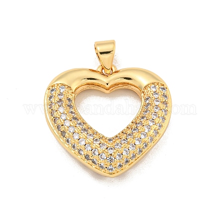 Подвески из латуни с прозрачным фианитом KK-U009-13G-01-1