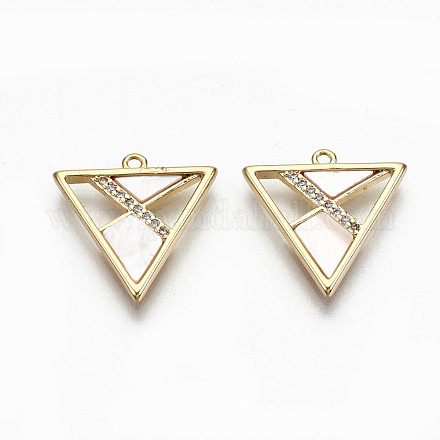 Латунные микропаве прозрачные подвески с фианитом KK-R117-003-NF-1