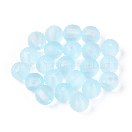 Прозрачные акриловый шар бисером FACR-R021-8mm-06-1