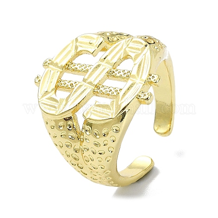 Латунные открытые кольца манжеты RJEW-B051-28G-1