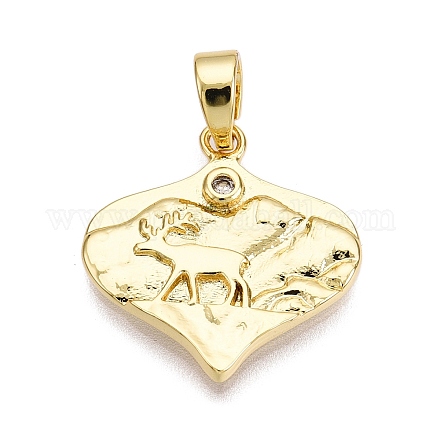 Латунные микро проложить кубического циркония подвески KK-T070-42G-1