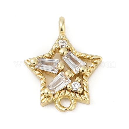 Латунные прозрачные подвески из кубического циркония KK-Z094-03G-02-1