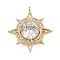 Brass Micro Pave Cubic Zirconia Pendants, Star, Golden, 19x17x4mm, Hole: 0.9mm