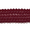 Imitate Austrian Crystal Frosted Glass Beads Strands, Grade AA, Faceted, Bicone, Dark Red, 4x4mm, Hole: 1mm, about 80~85pcs/strand, 30~32cm
