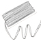 Sparkle Polyester Ribbons, with PVC Plastic Paillette, Garment Accessories, Silver, 1/2 inch(13mm), about 35 Yards(32m)/Card