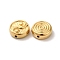 304 Stainless Steel Beads, Flat Round Yin-yang, Real 18K Gold Plated, 12x4.5mm, Hole: 1.4mm