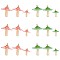 12Pcs Mushroom Charm Pendant Acrylic Mushroom Charm Colorful with Jump Ring for Jewelry Necklace Bracelet Earring Making Crafts, Mixed Color, 23x22mm