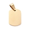 304 Stainless Steel Pendants, Stamping Blank Tag, Laser Cut, Rectangle, Golden, 18x12x1.2mm, Hole: 5x3mm