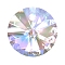 Preciosa® Crystal Pendants, Czech Crystal, 433 61 306 Rivoli, 00030 200 Crystal AB, 14mm, Hole: 1.5mm